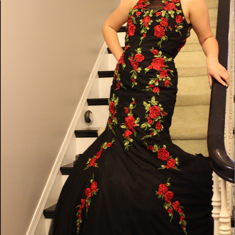 HOT ITEM⭐️black mermaid prom dress